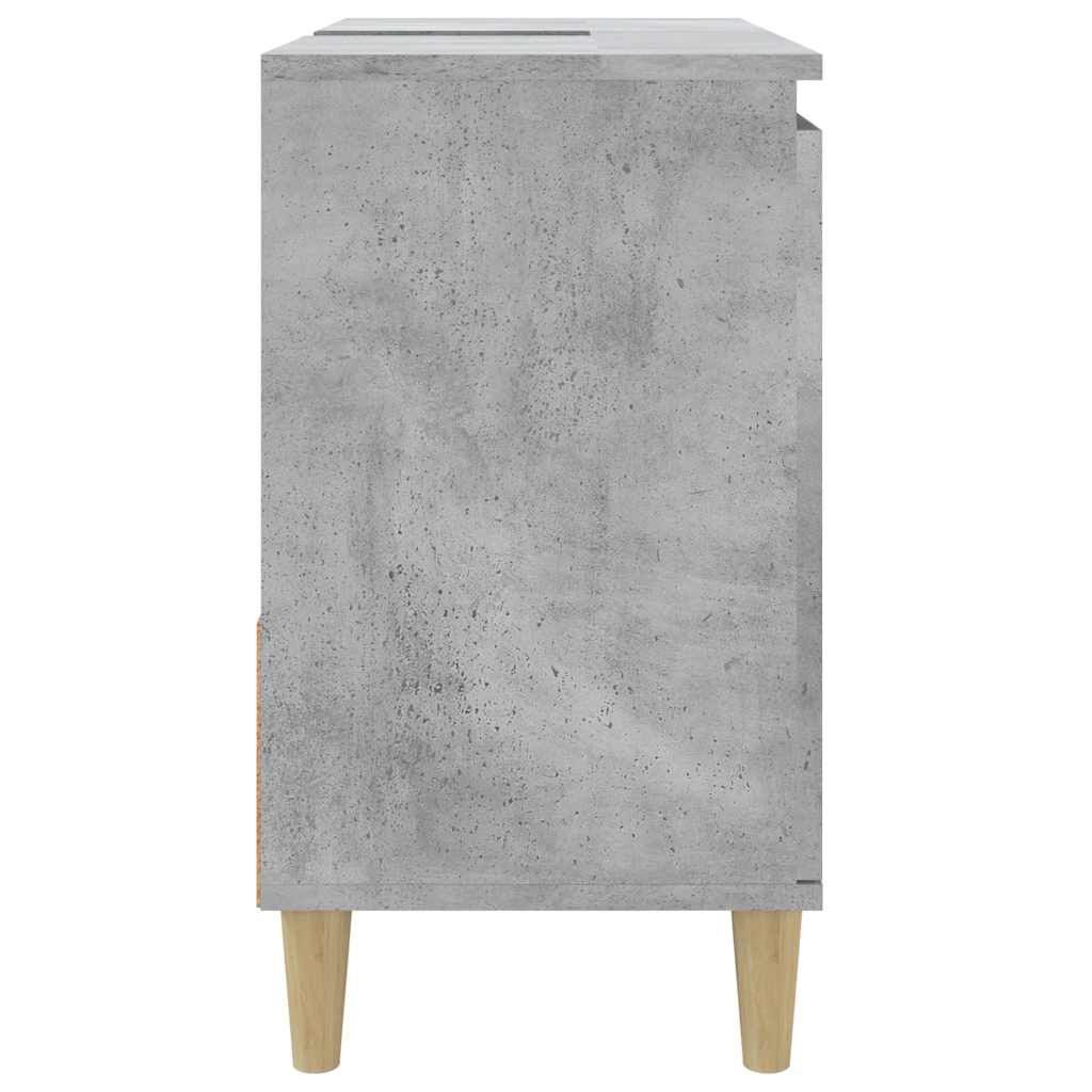 vidaXL Ντουλάπι Μπάνιου Γκρι Σκυροδέματος 65x33x60 εκ. Επεξ. Ξύλο
