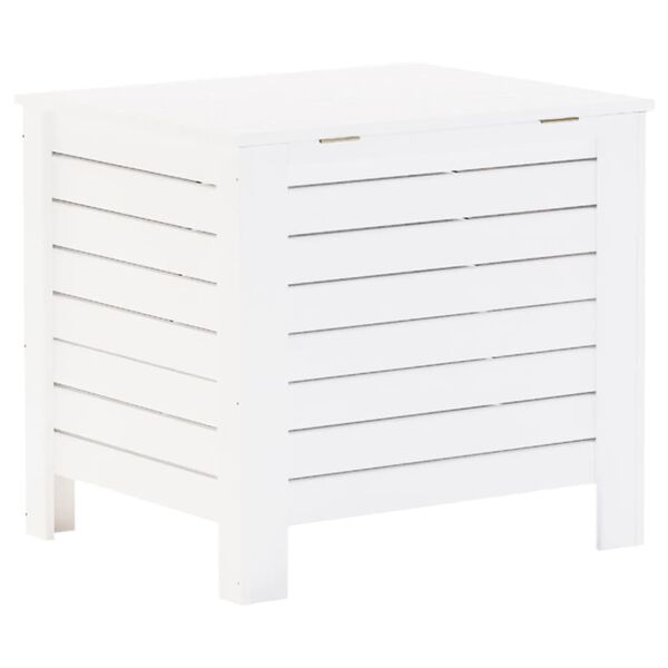 vidaXL Κουτί Αποθήκευσης με Καπάκι RANA Λευκό 60x49x54εκ. Μασίφ Πεύκο