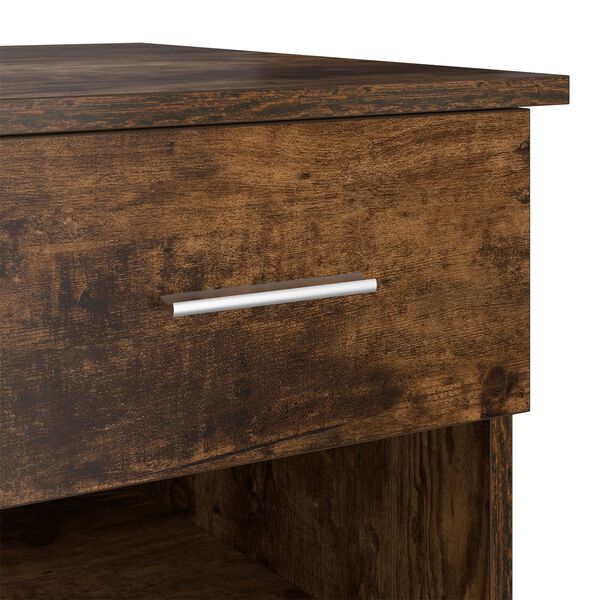 vidaXL Γραφείο με αποθήκευση Καπνιστού δρυ 90x49.5x75 εκ. Επεξεργασμένο ξύλο