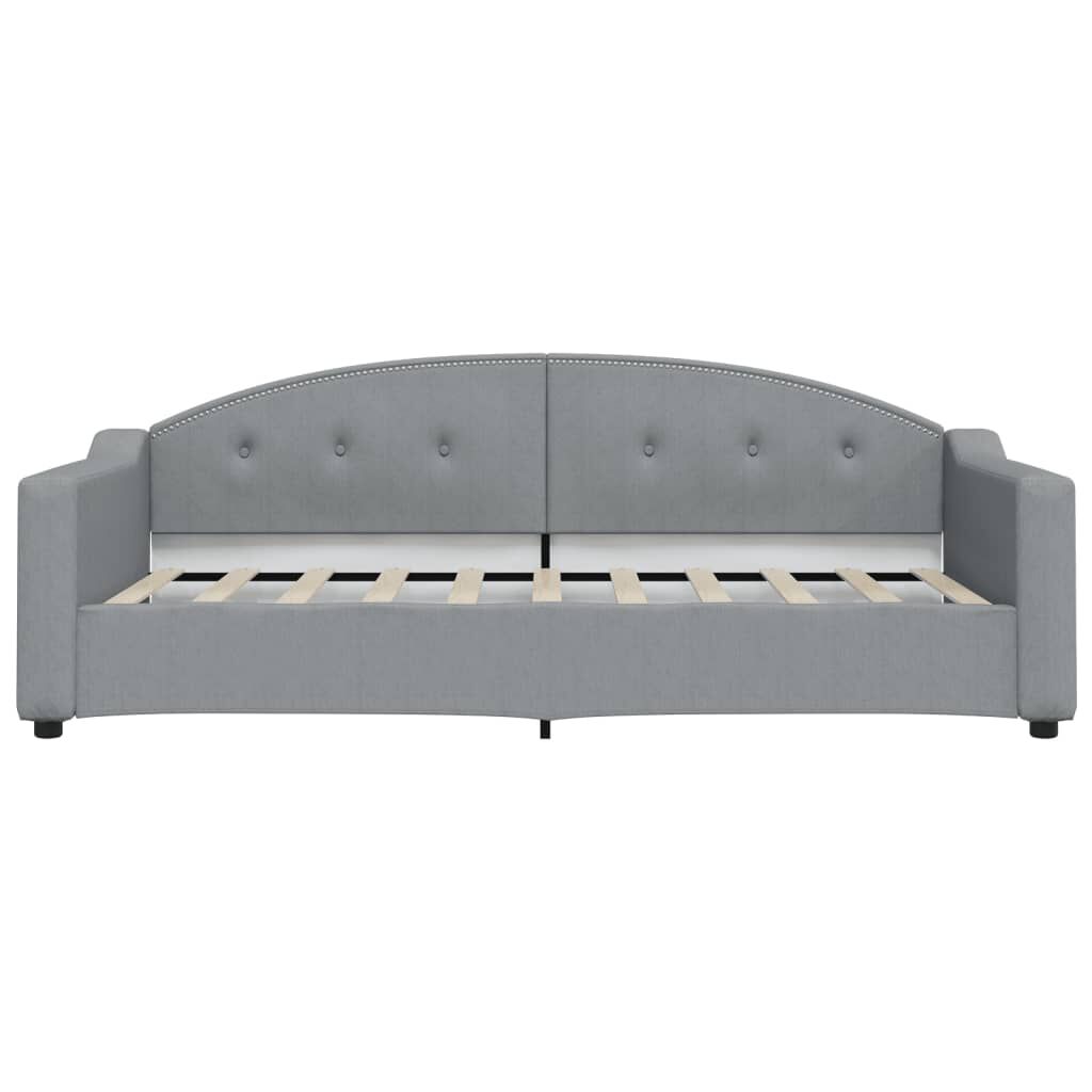 vidaXL Καναπές Κρεβάτι Ανοιχτό Γκρι 90 x 190 εκ. Υφασμάτινος