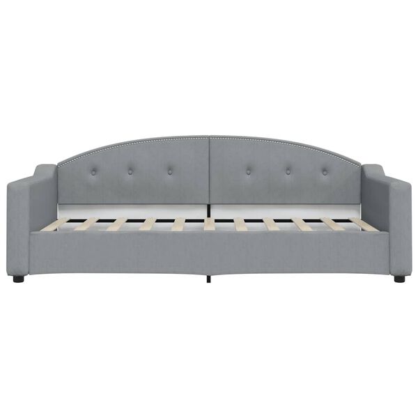 vidaXL Καναπές Κρεβάτι Ανοιχτό Γκρι 90 x 190 εκ. Υφασμάτινος