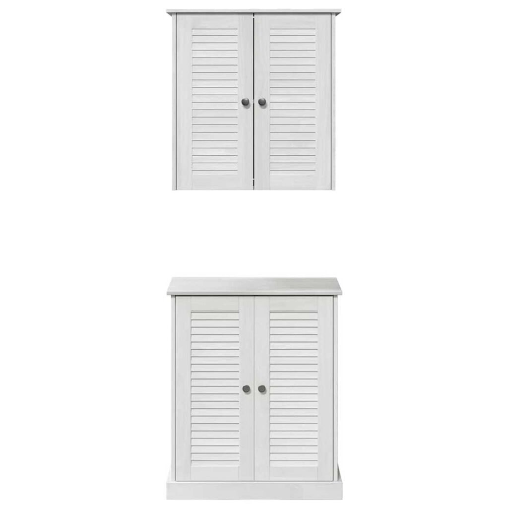vidaXL Σετ Επίπλων Μπάνιου με ράφι 2 pcs Καφέ 67.5 x 34 x 80 εκ.