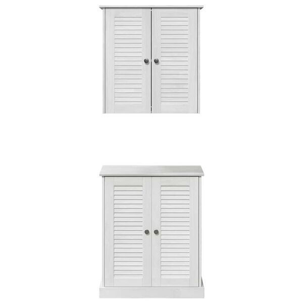 vidaXL Σετ Επίπλων Μπάνιου με ράφι 2 pcs Καφέ 67.5 x 34 x 80 εκ.
