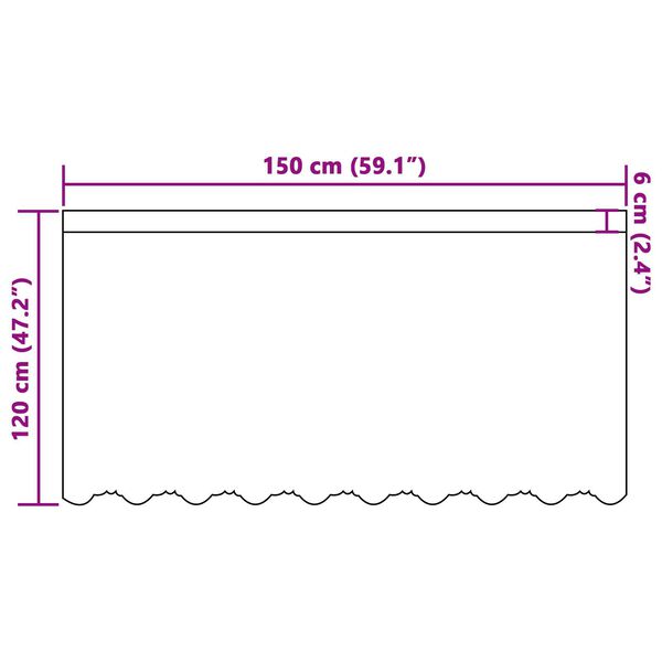 vidaXL Κουρτίνα Δαντέλας με κουρτίνες Floral Λευκό 150 x 120 cm Πολυεστέρας