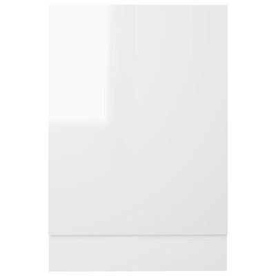 vidaXL Πρόσοψη Πλυντηρίου Πιάτων Γυαλ. Λευκό 45x3x67 εκ. Μοριοσανίδα