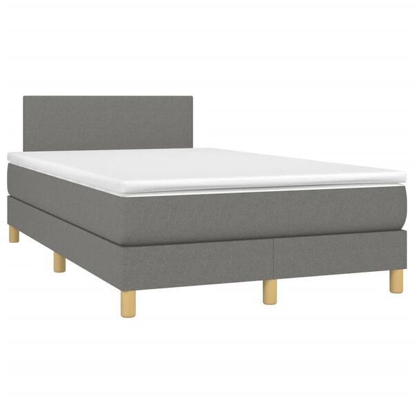 vidaXL &Kappa;&rho;&epsilon;&beta;ά&tau;&iota; Boxspring &mu;&epsilon; &Sigma;&tau;&rho;ώ&mu;&alpha; & LED &Sigma;&kappa;.&Gamma;&kappa;&rho;&iota; 120x190&epsilon;&kappa;. &Upsilon;&phi;&alpha;&sigma;&mu;ά&tau;&iota;&nu;&omicron;