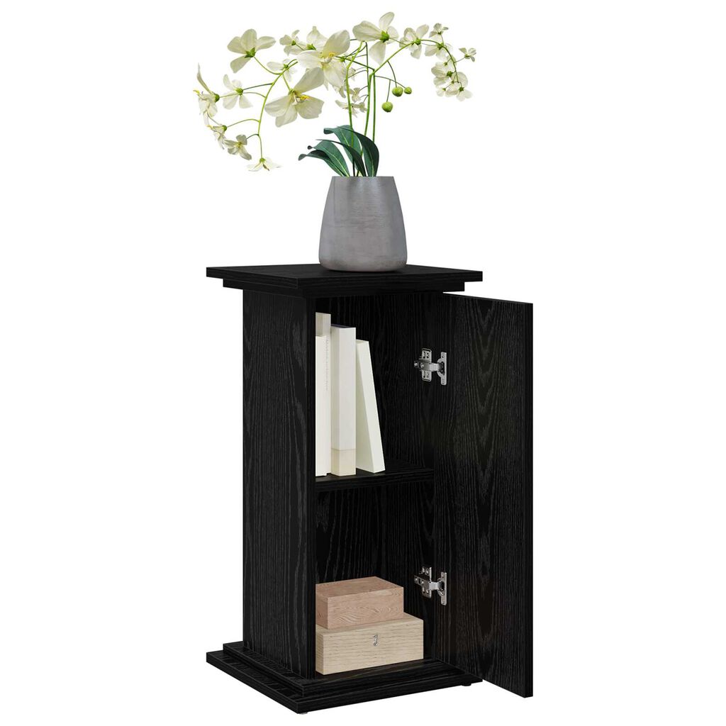 vidaXL Ράφι Έκθεσης Μαύρη Οξυά 31 x 30 x 60 cm Επεξεργασμένο ξύλο
