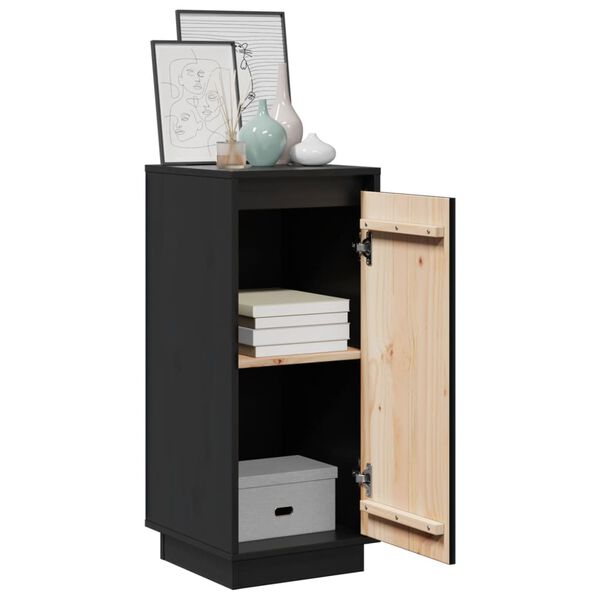 vidaXL Ντουλάπια 2 τεμ. Μαύρα 31,5 x 34 x 75 εκ. από Μασίφ Ξύλο Πεύκου