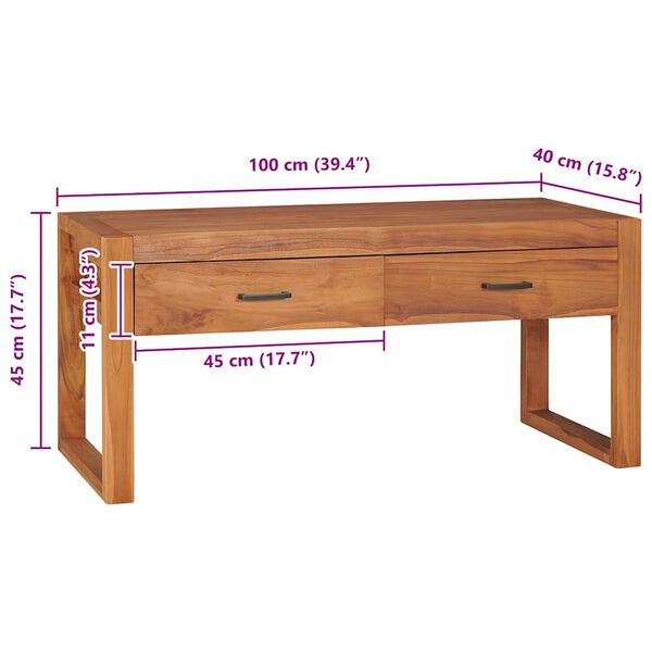 vidaXL Έπιπλο Τηλεόρασης 100 x 40 x 45 εκ. από Ανακυκλωμένο Ξύλο Teak