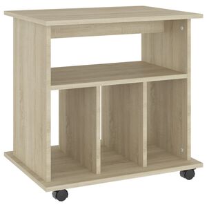 vidaXL Ντουλάπι Τροχήλατο Sonoma Δρυς 60 x 45 x 60 εκ. από Επεξ. Ξύλο