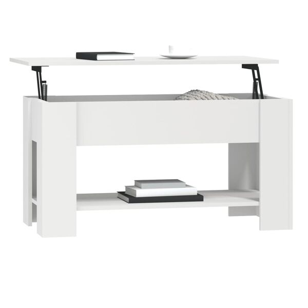 vidaXL Τραπεζάκι Σαλονιού Λευκό 101 x 49 x 52 εκ. Επεξεργασμένο Ξύλο