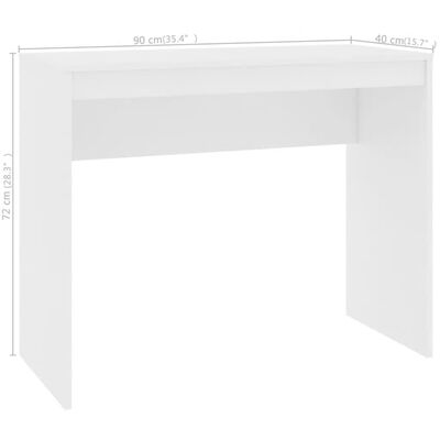 vidaXL Γραφείο Λευκό 90 x 40 x 70 εκ. από Επεξεργασμένο Ξύλο