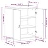 vidaXL Ντουλάπι Καφέ Μελί 65,5 x 40 x 75 εκ. από Μασίφ Ξύλο Πεύκου