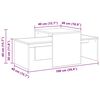 vidaXL Ένθετα τραπέζια Μαύρη δρυς 100 x 48 x 40 εκ Επεξεργασμένο ξύλο