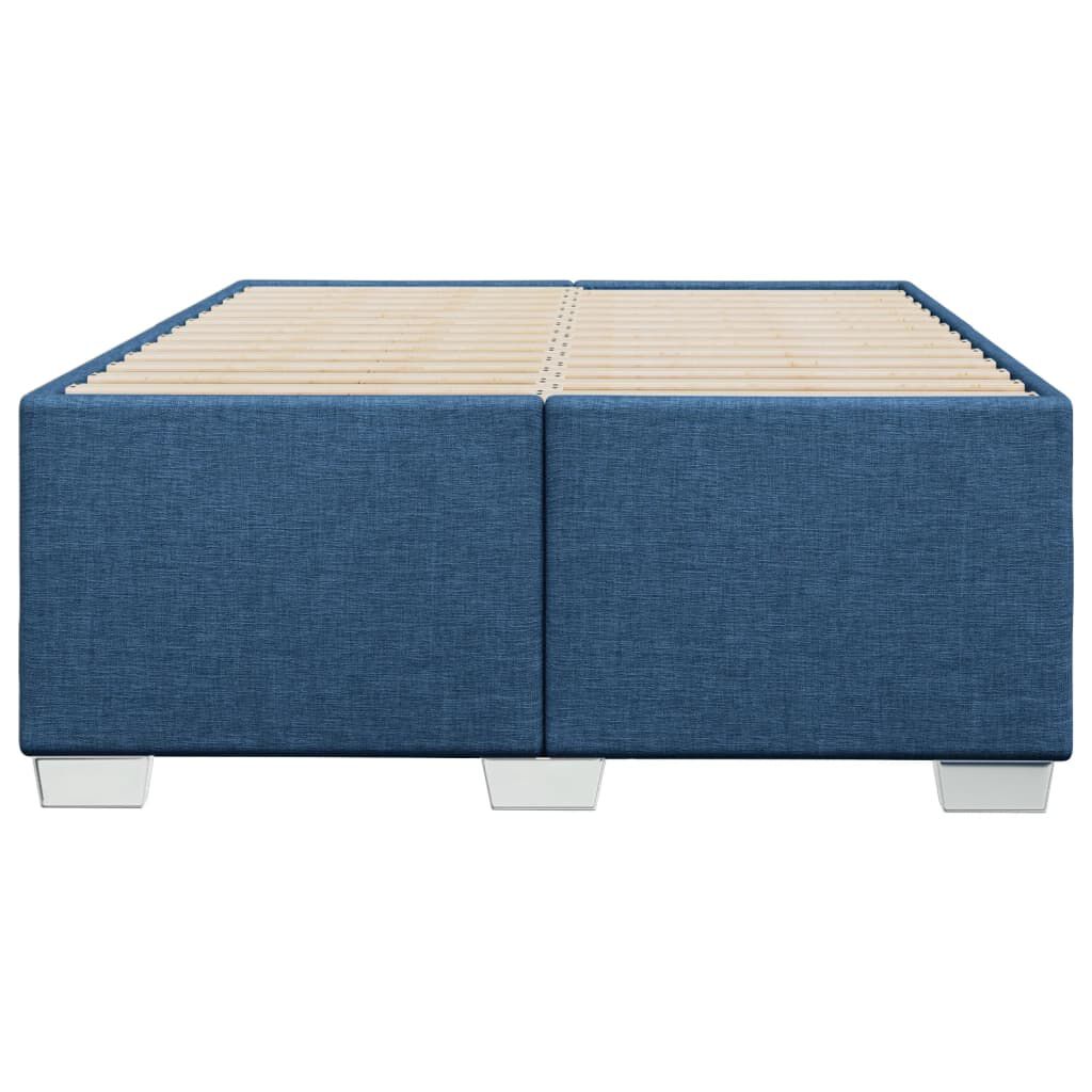vidaXL Πλαίσιο κρεβατιού χωρίς στρώμα μπλε 120x200cm ύφασμα