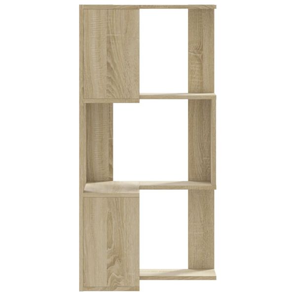 vidaXL Βιβλιοθήκη Γωνιακή 3 Επ. Sonoma Δρυς 50x50x102εκ Επεξ. Ξύλο