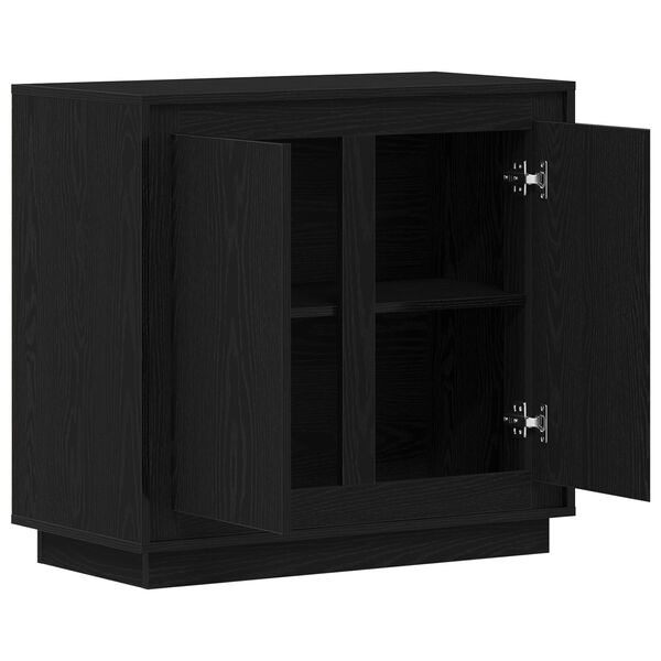 vidaXL Μοντέρνος Μπουφές Πλευρικός Μαύρη δρυς 80 x 34 x 75 εκ