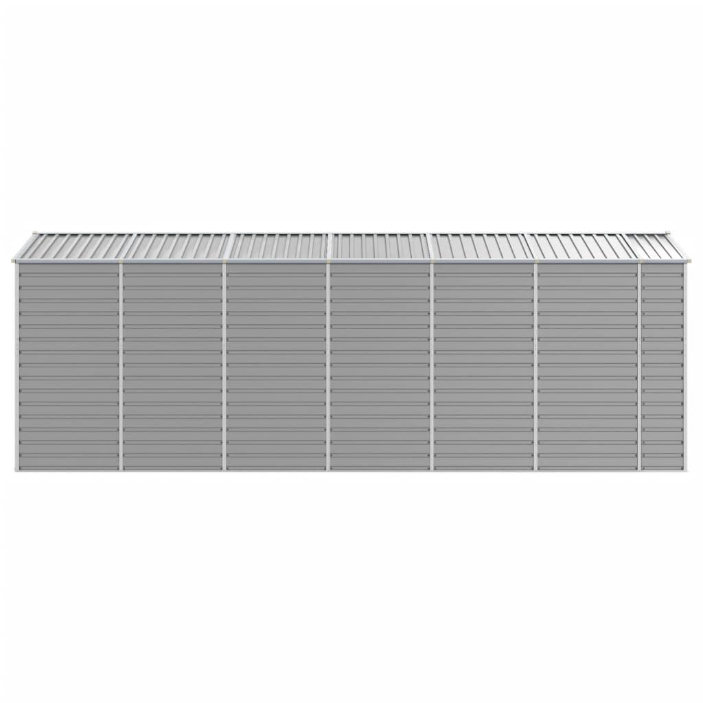 vidaXL Αποθήκη Κήπου Ανοιχτό Γκρι 191x555x198 εκ. Γαλβανισμένο Ατσάλι