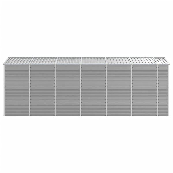 vidaXL Αποθήκη Κήπου Ανοιχτό Γκρι 191x555x198 εκ. Γαλβανισμένο Ατσάλι