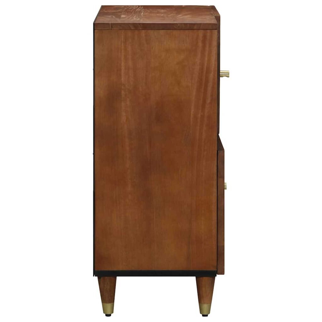 vidaXL Πλαϊνό γραφείο με ράφι Καφέ 80 x 33.5 x 75 εκ Μασίφ ξύλο μάνγκο