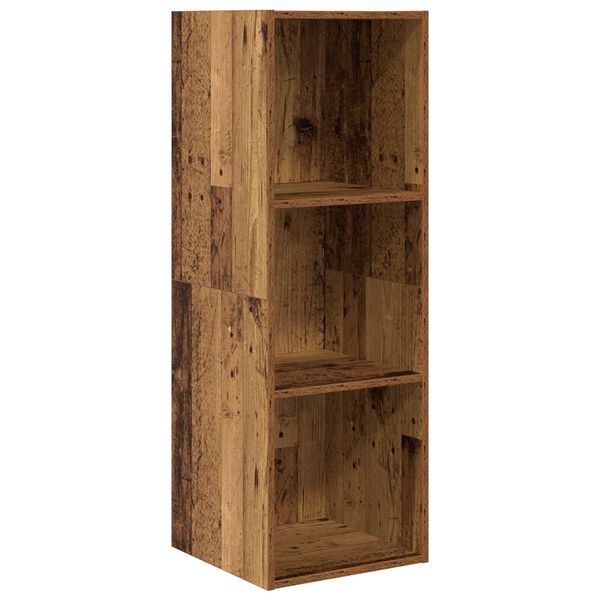 vidaXL Τηλεοπτική Κάβα Τοίχου 4 pcs Παλιό ξύλο 37 x 37 x 107.5 εκ