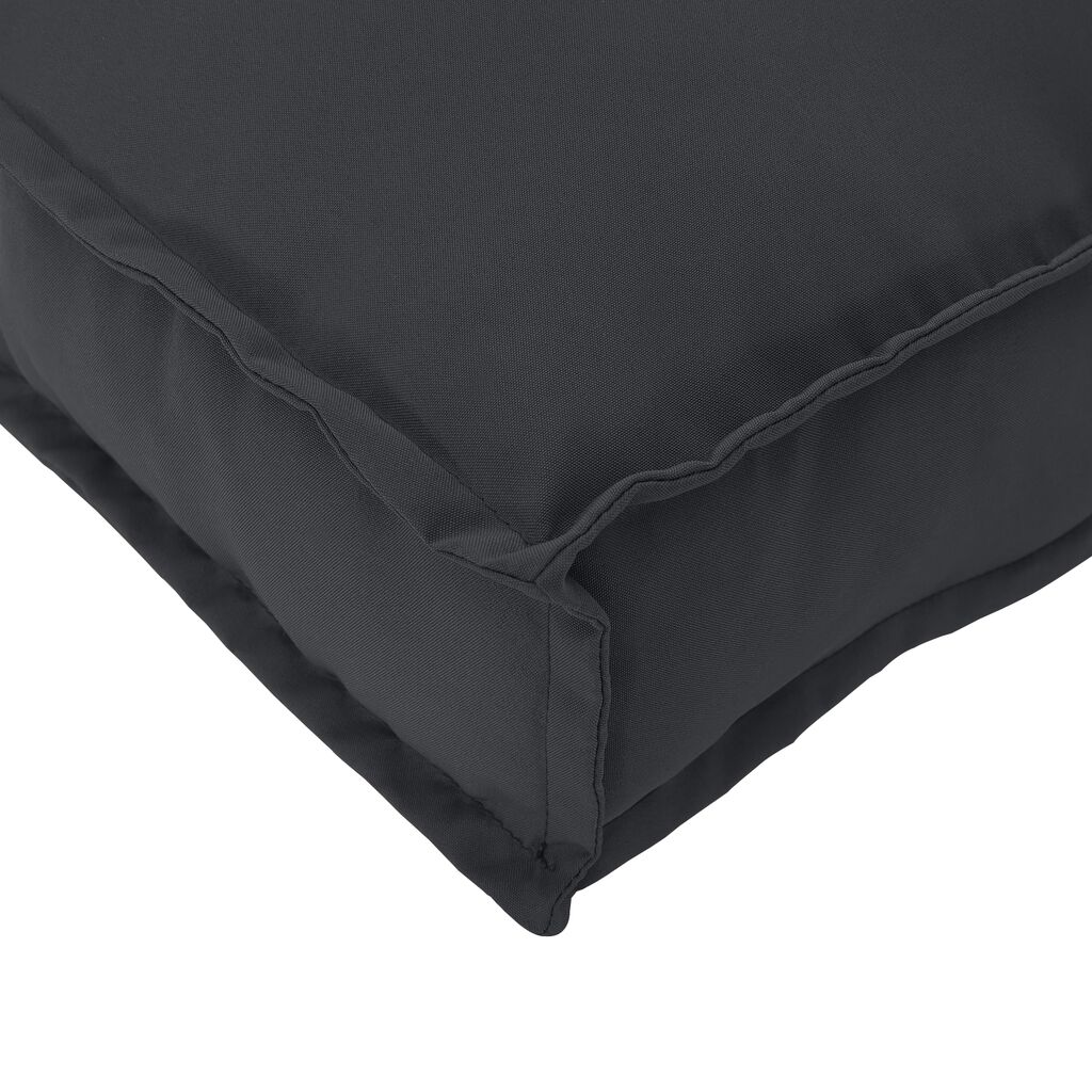 vidaXL Σετ Μαξιλαριών Πάγου 3 pcs Μαύρο 120 x 80 x 12 cm Ύφασμα Oxford