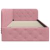 vidaXL Κρεβάτι Γωνίας με κεφαλάρι Ροζ 90 x 190 cm Βελούδο