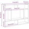 vidaXL Ραφιέρα Τοίχου Μαύρο 75x16x55 εκ. από Επεξεργασμένο Ξύλο