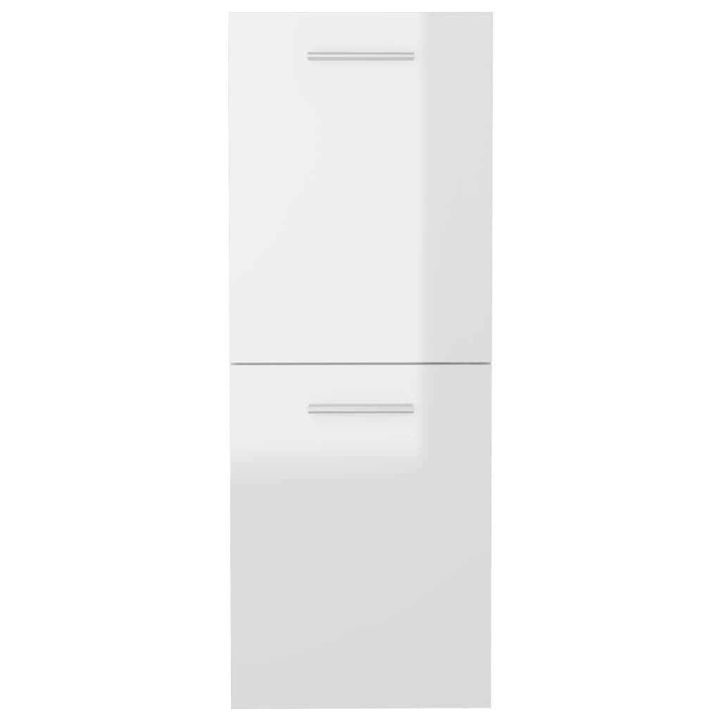 vidaXL Ντουλάπι Μπάνιου Γυαλιστερό Λευκό 30x30x80 εκ. από Επεξ. Ξύλο