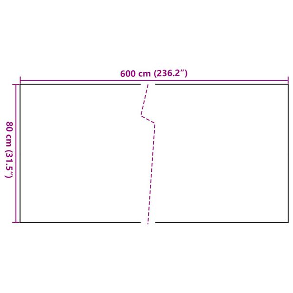 vidaXL Διαχωριστικό Βεράντας Μαύρο 600 x 80 εκ. από Συνθετικό Ρατάν