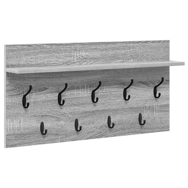 vidaXL Τοίχου Κρεμάστρα Γκρι sonoma 80 x 40 x 12 cm Επεξεργασμένο ξύλο