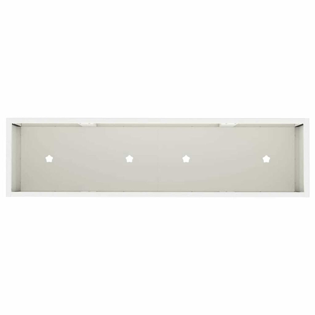 vidaXL Υψωμένη Γλάστρα Κήπου Λευκό 100 x 26 x 82 εκ Ατσάλι