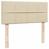vidaXL Οθωμανικό κρεβάτι με στρώμα Cream 120x200cm ύφασμα