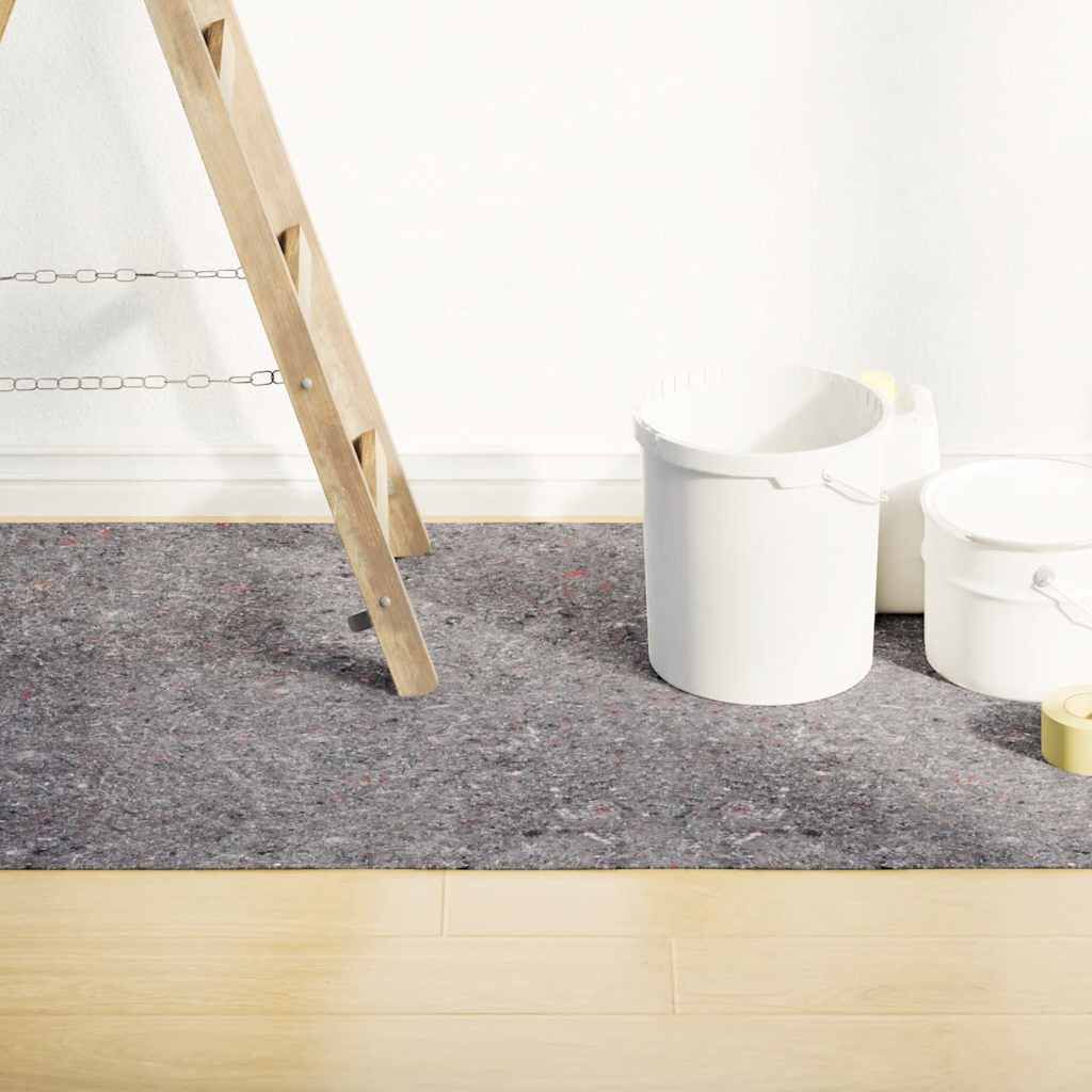 vidaXL Αντιολισθητικό μαλλί ζωγράφου 1020 cm 180 g/m² Γκρι