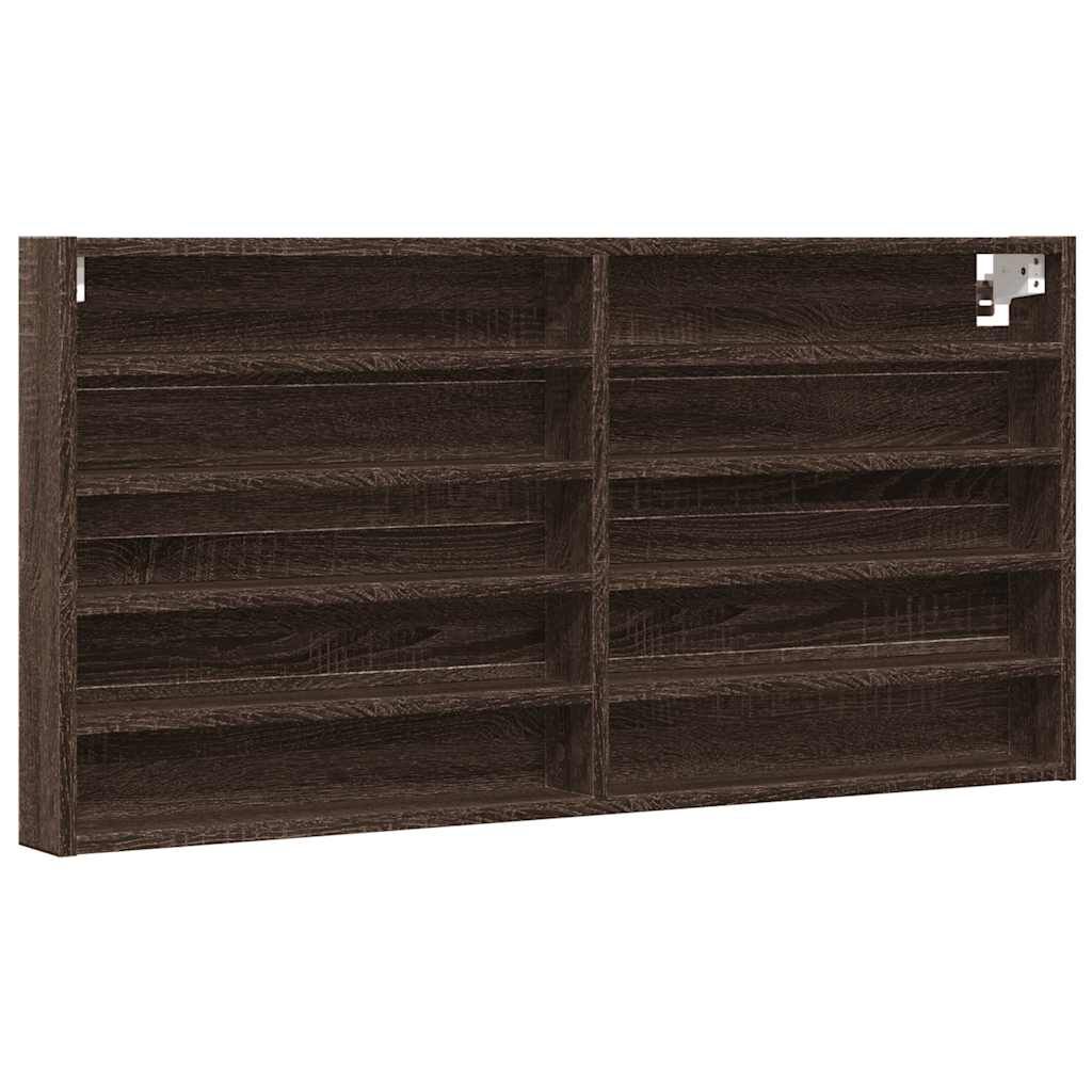 vidaXL Βιτρίνα Καφέ Δρυς 100x8,5x50 εκ. από Επεξεργασμένο Ξύλο