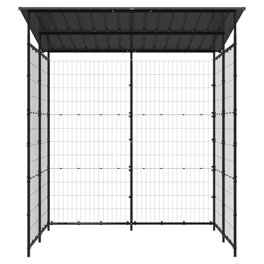 vidaXL Αποθήκη Ποδηλάτων Μαύρη 190 x 190 x 222 εκ. Ατσάλινη