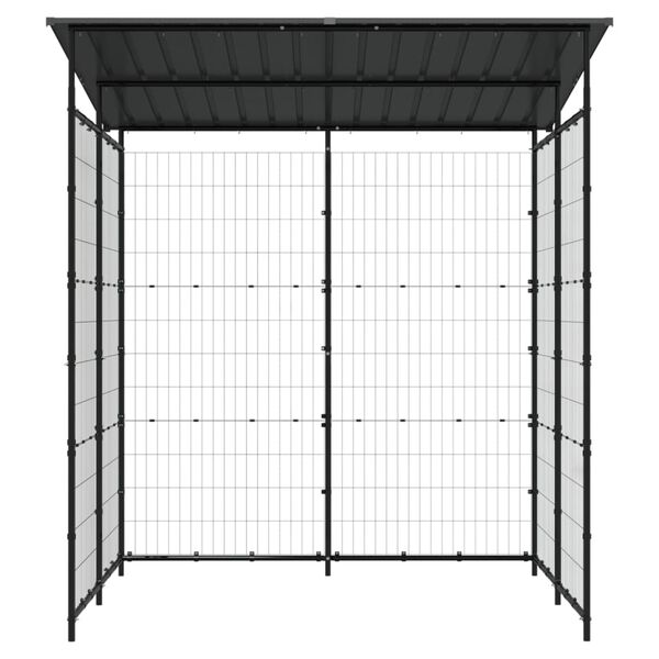 vidaXL Αποθήκη Ποδηλάτων Μαύρη 190 x 190 x 222 εκ. Ατσάλινη