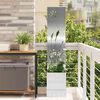 vidaXL Οθόνη Ιδιωτικότητας Κήπου Ασημί 32 x 140 εκ. Ανοξείδωτο ατσάλι