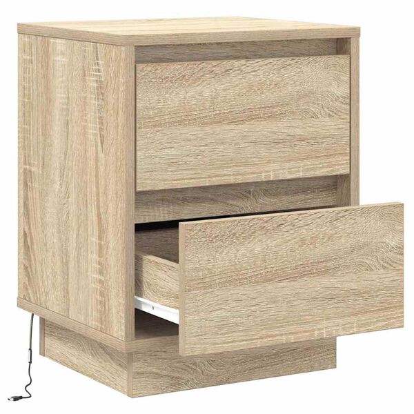 vidaXL Κομοδίνο με συρτάρι με 2 pcs Sonoma Δρυς 39 x 34.5 x 50 εκ.