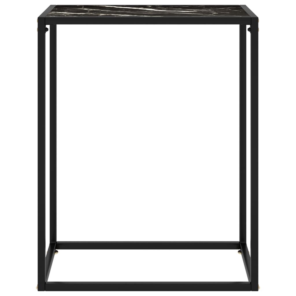 vidaXL Τραπέζι Κονσόλα Μαύρο 60 x 35 x 75 εκ. από Ψημένο Γυαλί