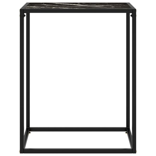 vidaXL Τραπέζι Κονσόλα Μαύρο 60 x 35 x 75 εκ. από Ψημένο Γυαλί
