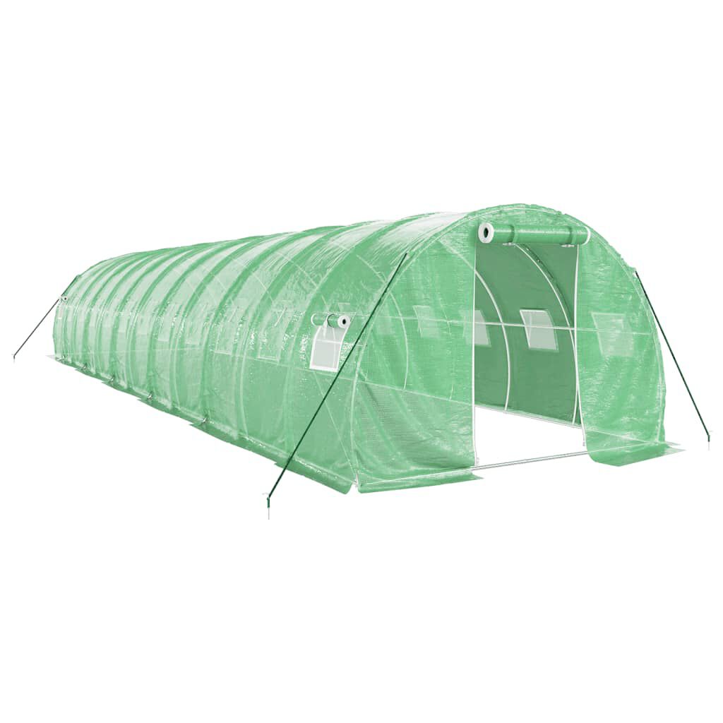 vidaXL Θερμοκήπιο Πράσινο 36 μ² 12 x 3 x 2 μ. με Ατσάλινο Πλαίσιο