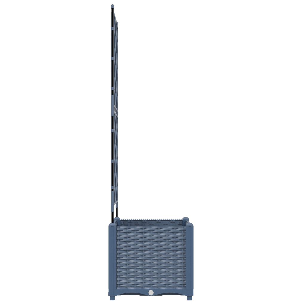 vidaXL Γλάστρα Κήπου με Πλέγμα Γκρι 40x40x143 εκ
