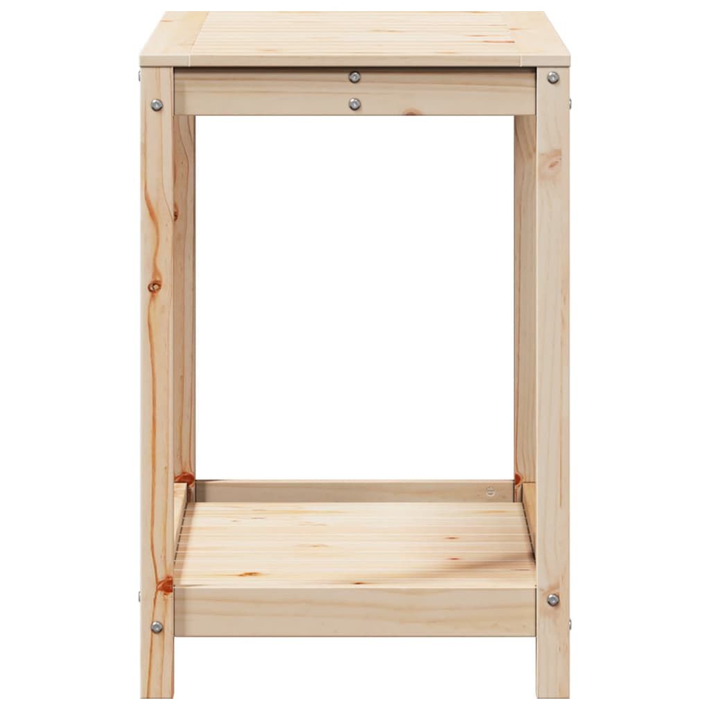 vidaXL Τραπέζι Κηπουρικής με Ράφι 82,5 x 50 x 75 εκ. Μασίφ Ξύλο Πεύκου