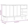 vidaXL Συρταριέρα OTTA Καφέ και Γκρι 114x43x73,5 εκ. Μασίφ Ξύλο Πεύκου