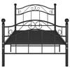 vidaXL Πλαίσιο Κρεβατιού Μαύρο 90 x 200 εκ. Μεταλλικό