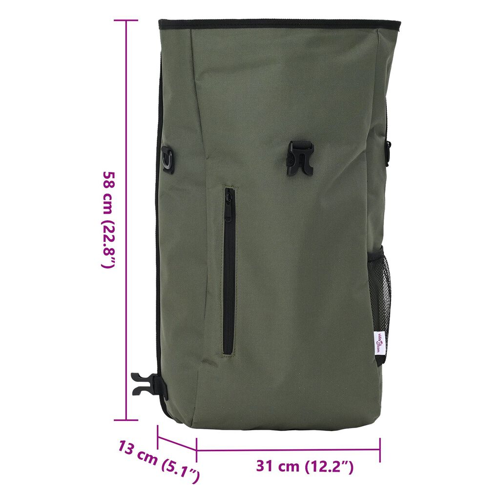 vidaXL Τσάντα Ποδηλάτου για Φάρο 20 L Ελιά 31x13x58 εκ.