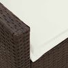 vidaXL &Kappa;&alpha;&nu;&alpha;&pi;έ&sigmaf; &kappa;ή&pi;&omicron;&upsilon; 5&theta;έ&sigma;&iota;&omicron;&sigmaf; &mu;&epsilon; &mu;&alpha;&xi;&iota;&lambda;ά&rho;&iota;&alpha; Brown Poly Rattan