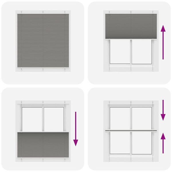 vidaXL Πλισέ περσίδα Ανθρακί 120x150 cm Πλάτος υφάσματος 119,4 cm