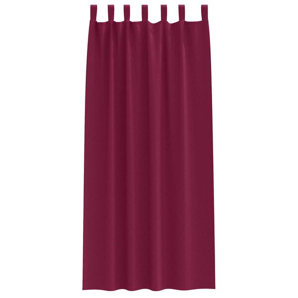vidaXL Κουρτίνες με κουρτίνες 2 pcs Κόκκινο 245 x 140 εκ. Πολυεστέρας